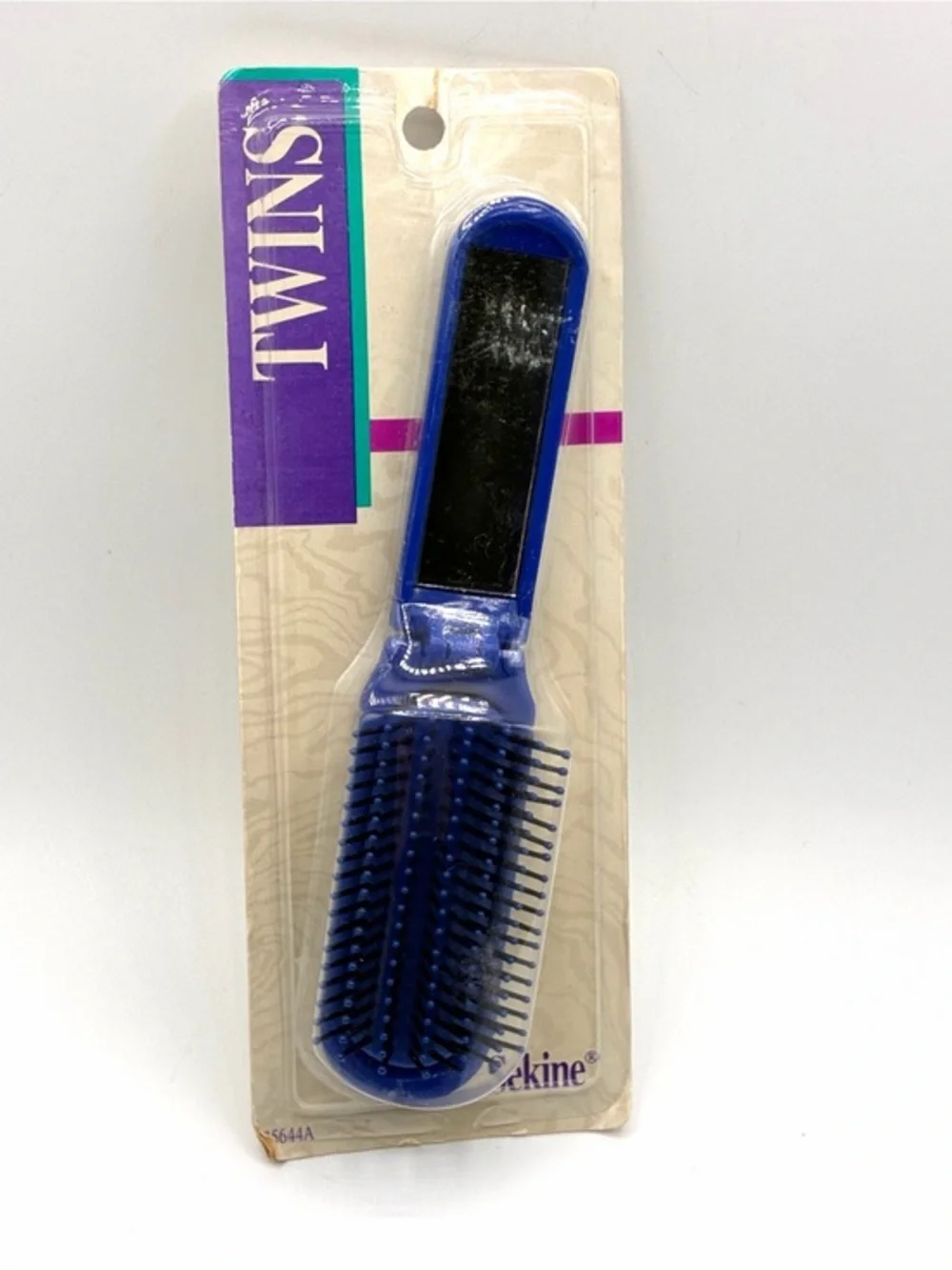 Vintage 1992 Sekine Twins Folding Hair Brush Mirror Blue NOS Sealed